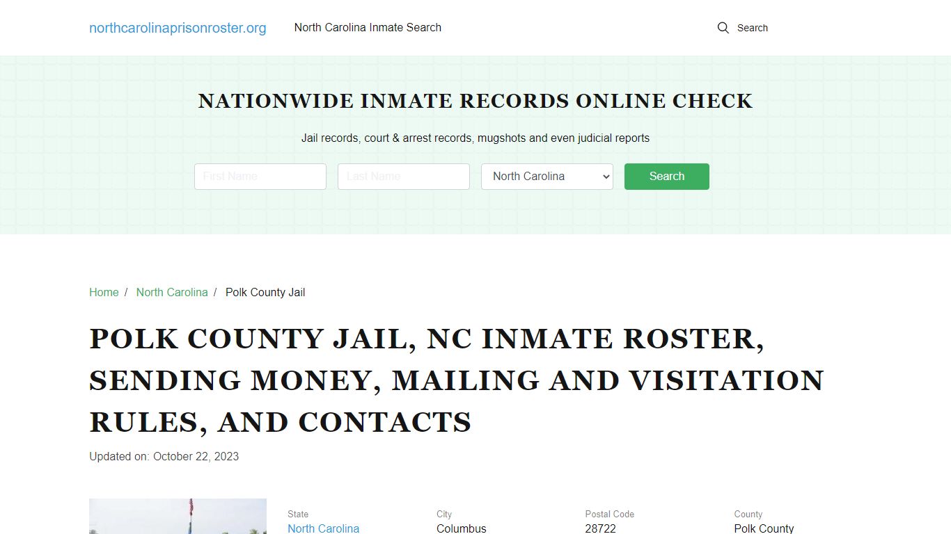 Polk County Jail, NC: Offender Search, Visitations & Contact Info